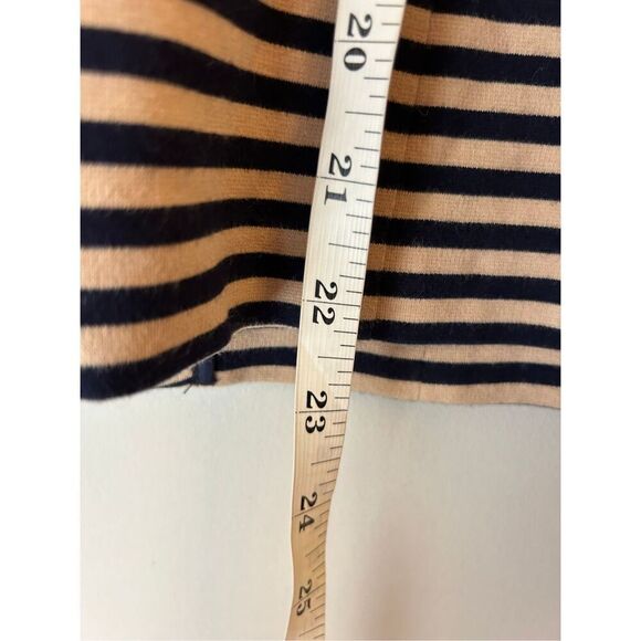 Talbots Navy & Tan stripped blazer as L stretchy preppy Career nautical - Picture 5 of 7